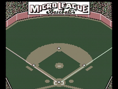 Title Screen of MicroLeague Baseball for Commodore 64